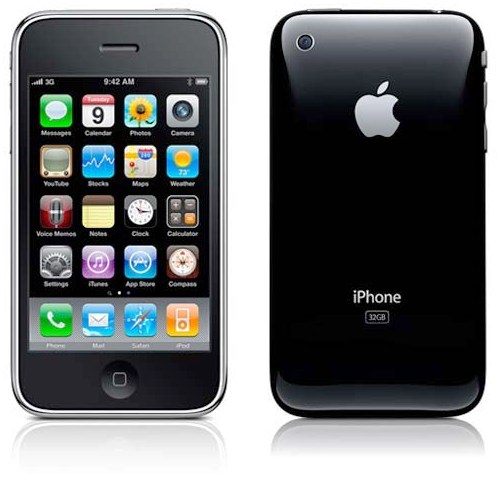 Imágen de un iPhone 3GS en color negro