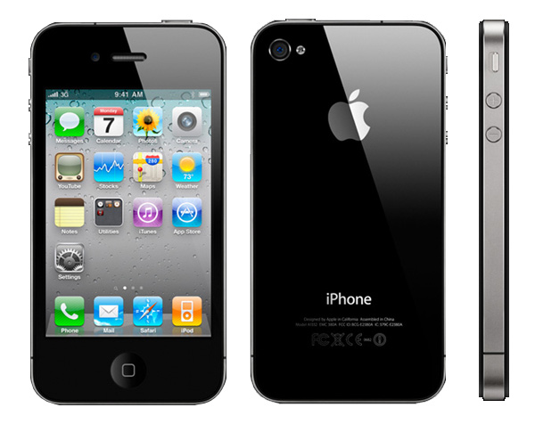Imagen de un iPhone 4 en color negro